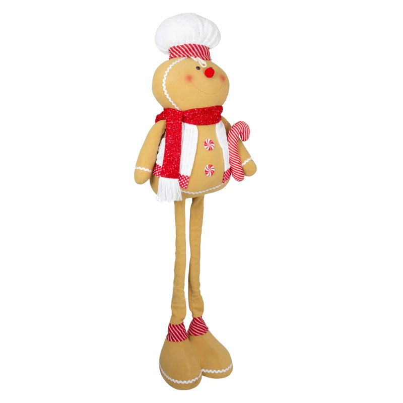 Lebkuchenfigur ausziehbar 75-136cm (96-160cm) Dekofigur 2 Designs mit Zuckerstange