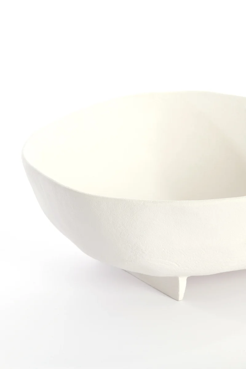 Schale auf Fuß ROSANA weiß 27x26,5x11,5cm