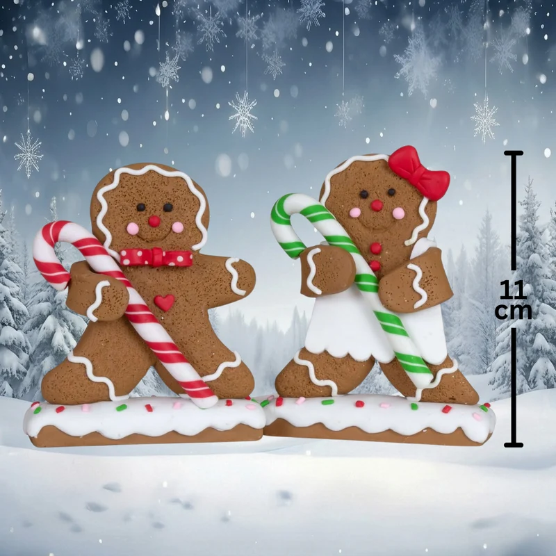 Lebkuchenfiguren 2 Designs im Set 11cm