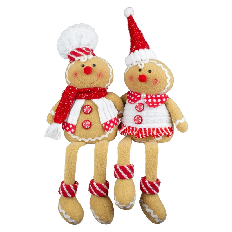 Lebkuchenfiguren Kantenhocker 26cm(45cm) Dekofigur sitzend 2 Designs