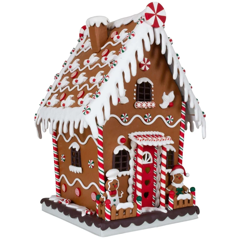 XL LED Lebkuchenhaus 40cm braun