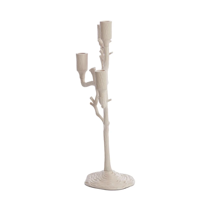 Kerzenständer JARDIA 4-Kerzen crème 35×14×47cm