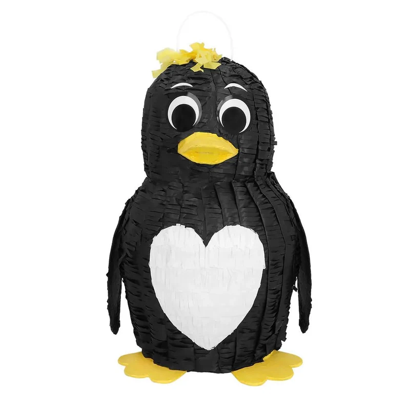 Pinguin-Piñata, schwarz-weiß, 37 cm