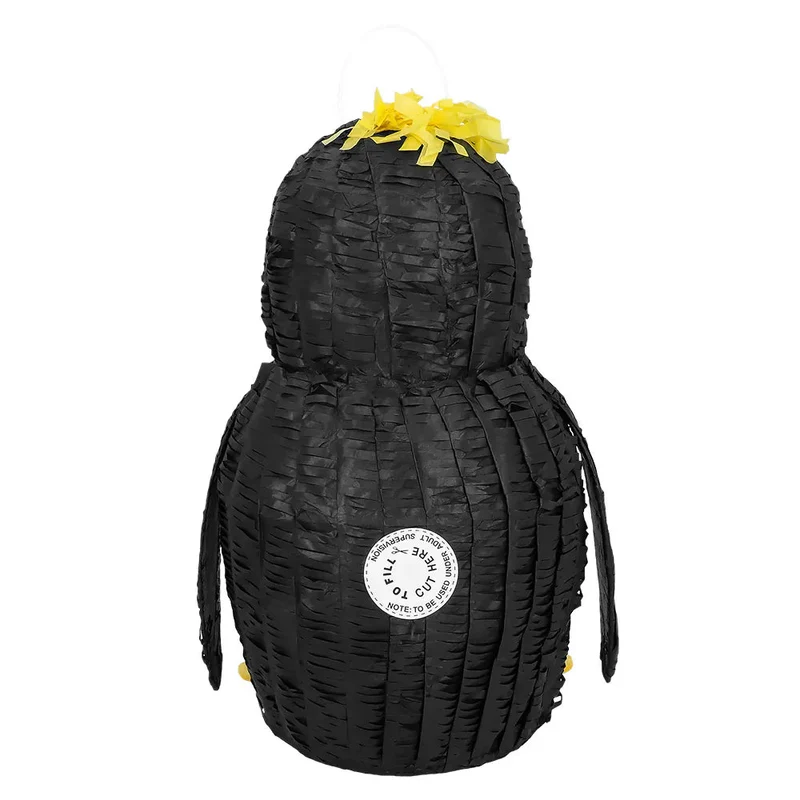Pinguin-Piñata, schwarz-weiß, 37 cm