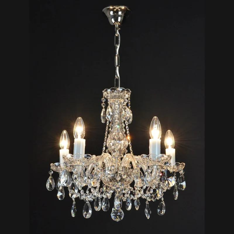 Casa Padrino Luxus Barock Kristall Kronleuchter Gold Ø 46 x H. 44 cm - Prunkvolle Messing Kronleuchter mit böhmischem Kristallglas - Barock Möbel - Edel & Prunkvoll