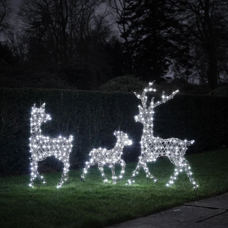 3er Set Solar-LED-Rentierfamilie L Studley