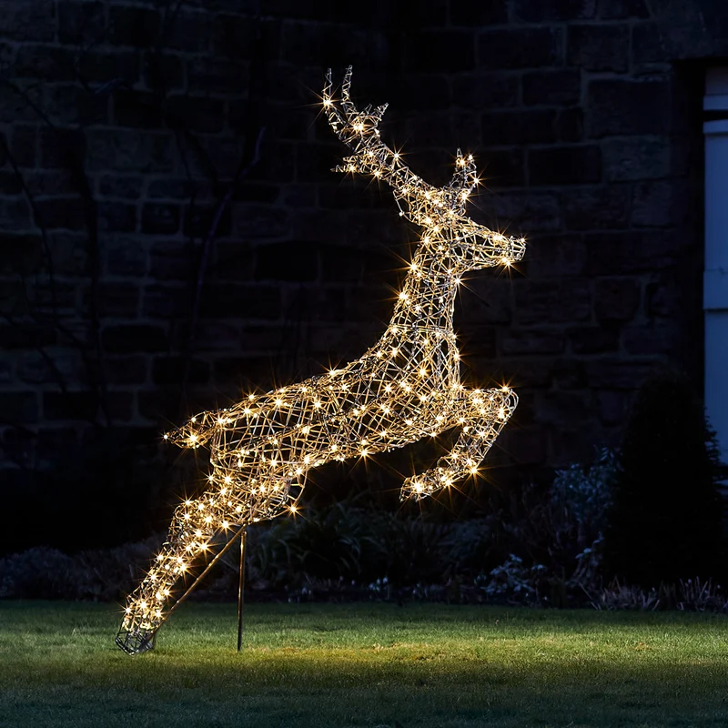 Springendes Solar-LED-Rentier Hirsch L Harlow