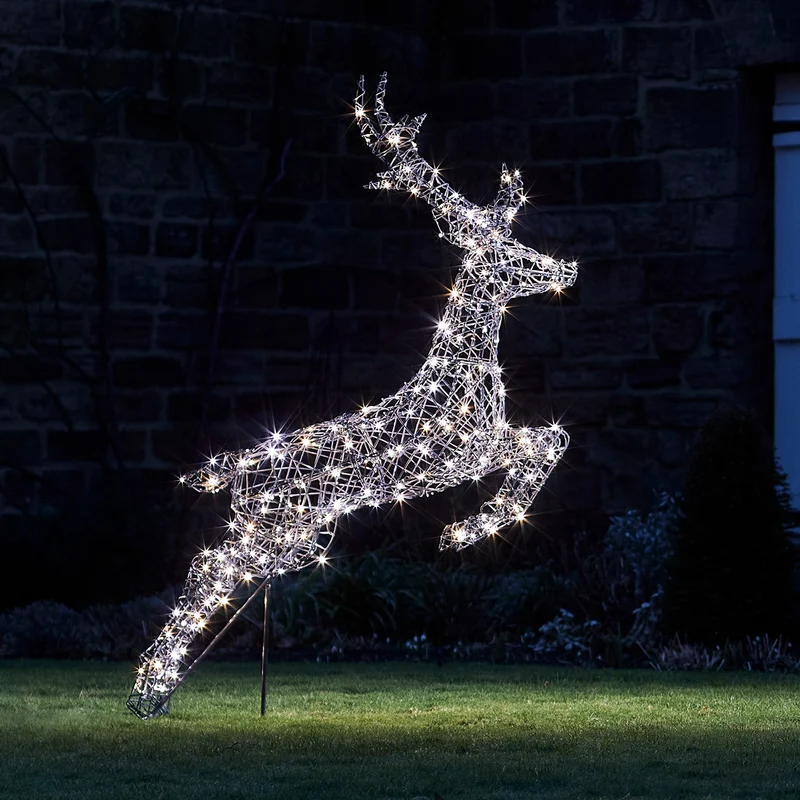 Springendes Solar-LED-Rentier Hirsch L Harlow