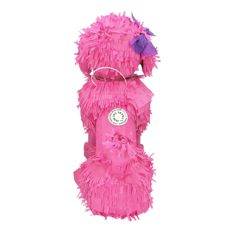 Rosa Piñata-Pudel, 45 cm
