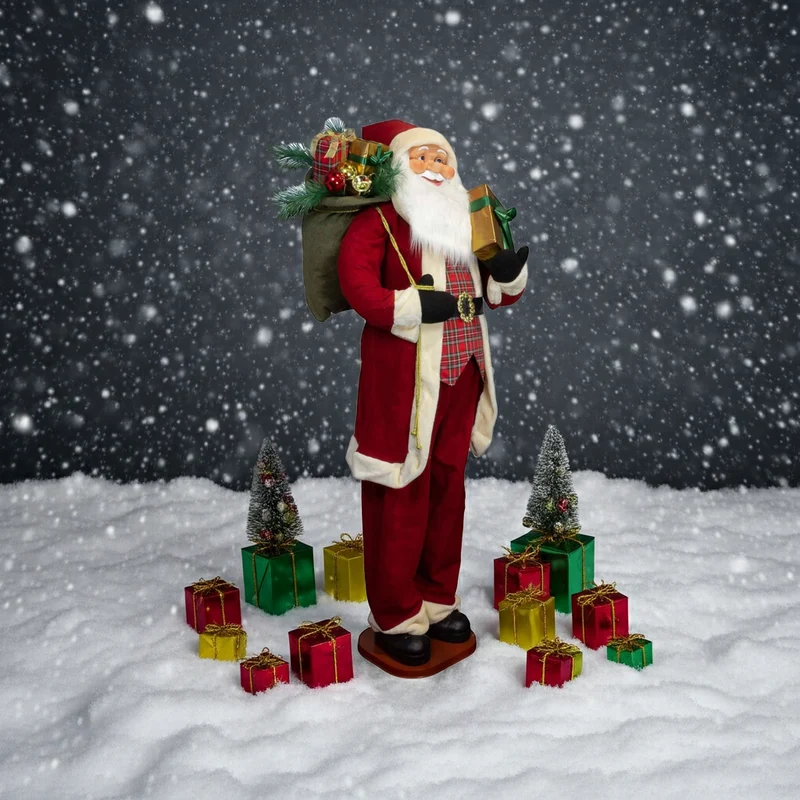 XXL Weihnachtsmann 230cm stehend Santa platzspared