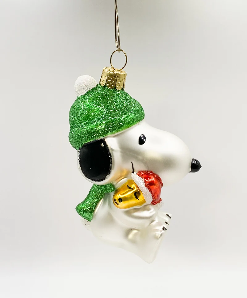 Snoopy freut sich zusammen mit Woodstock auf Weihnachten
