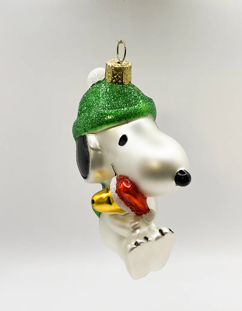 Snoopy freut sich zusammen mit Woodstock auf Weihnachten
