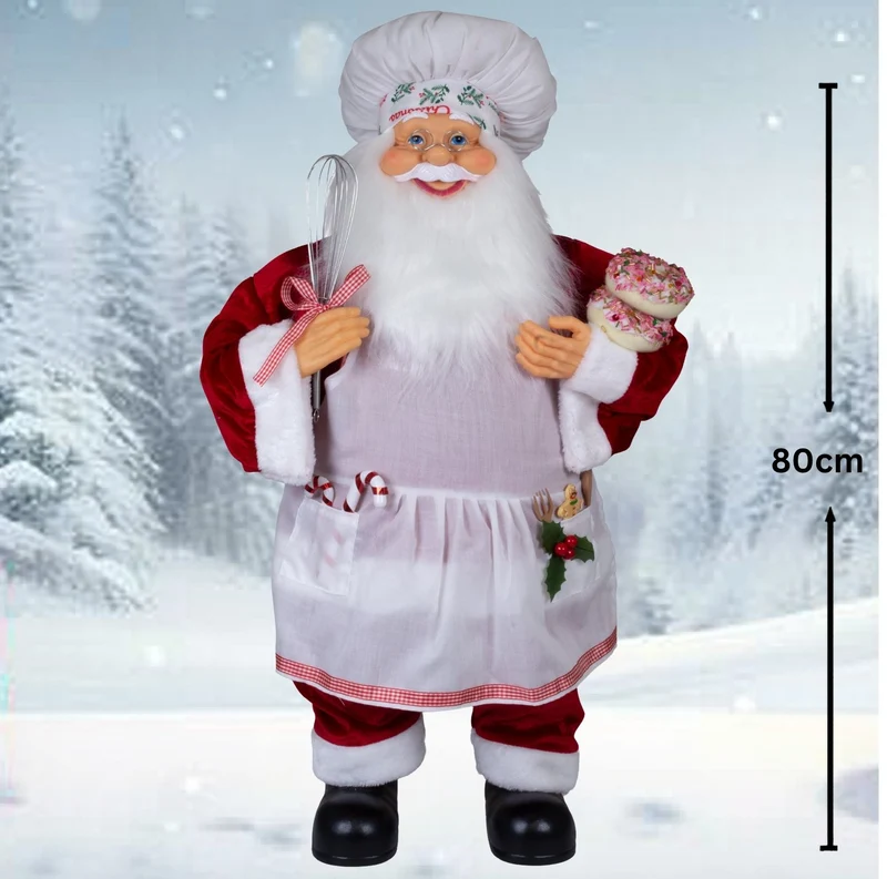 Weihnachtsmann Konditor 'Nicolas' 80cm stehend