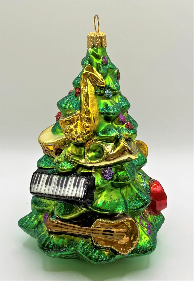 Christbaum geschmückt mit Musikinstrumenten, KOMOZJA MOSTOWSKI