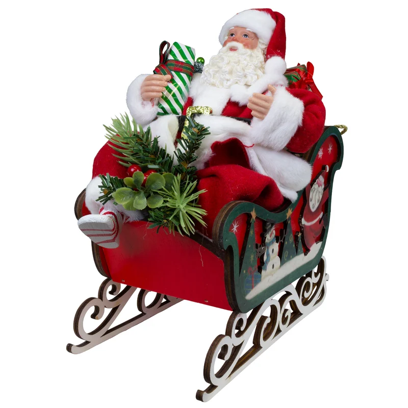 Weihnachtsmann im Schlitten 28cm