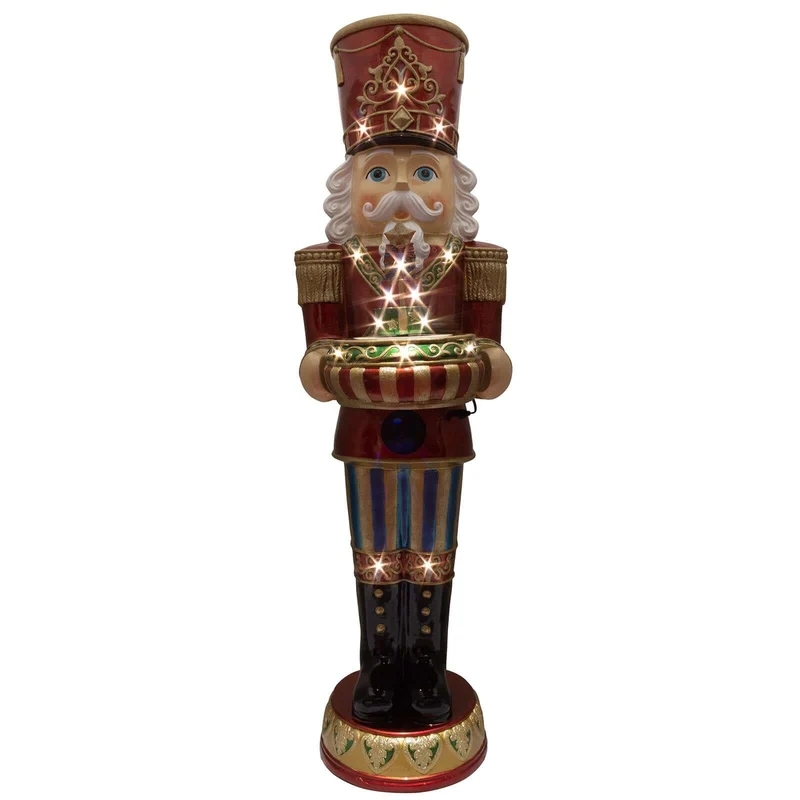 LED XXL Nussknacker 152cm mit Musik