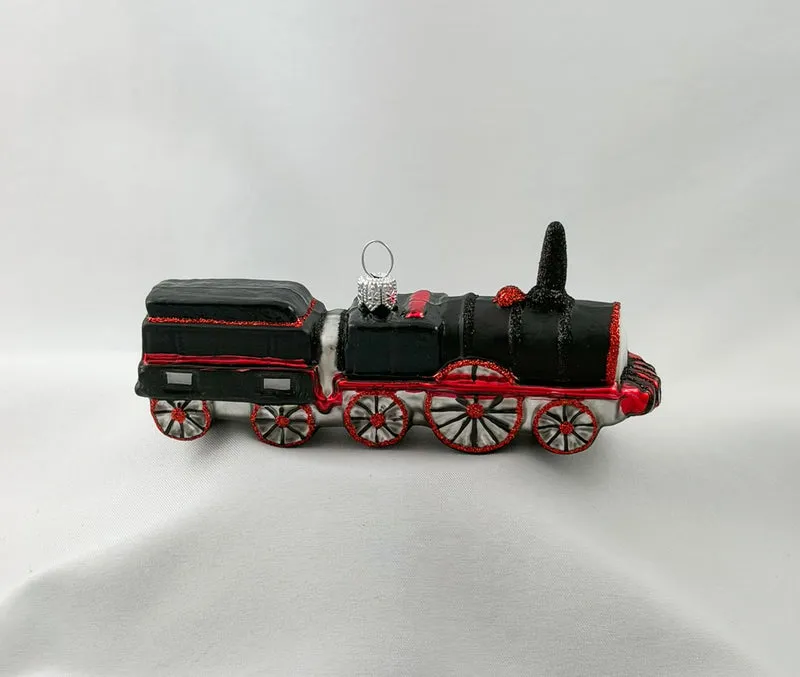 Schwarze nostalgische Dampf-Lokomotive