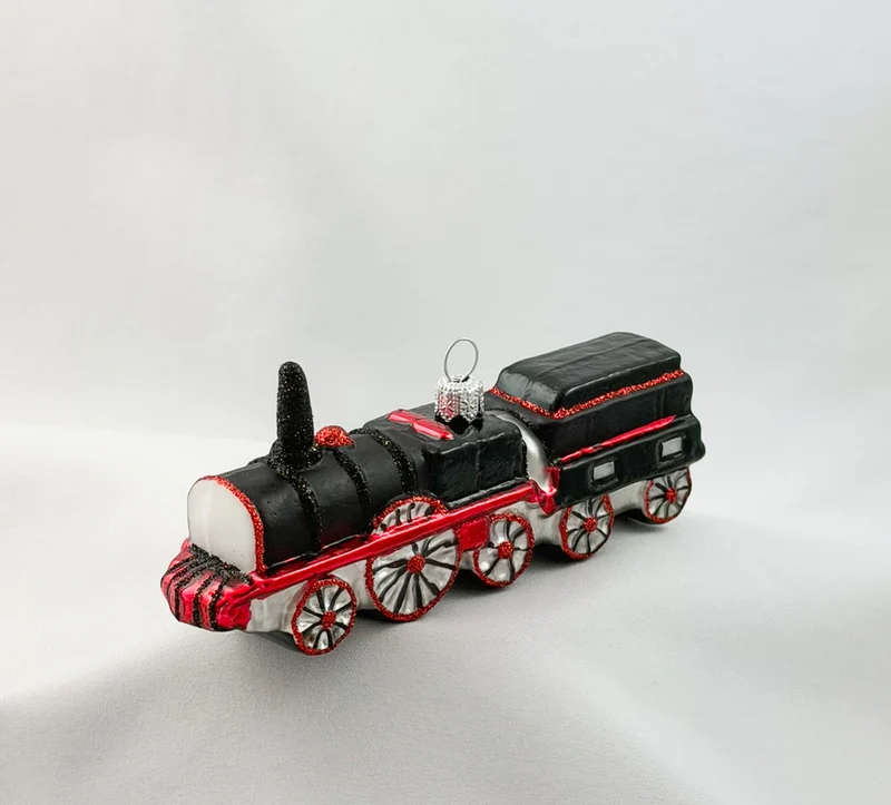 Schwarze nostalgische Dampf-Lokomotive