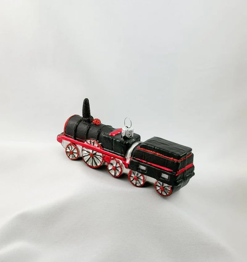 Schwarze nostalgische Dampf-Lokomotive