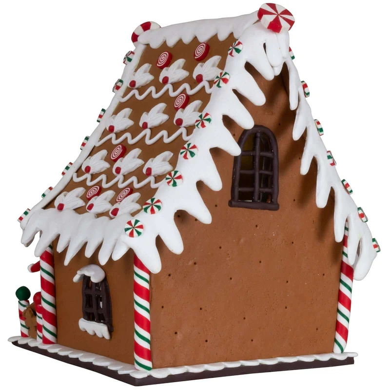 LED Lebkuchenhaus 23cm braun