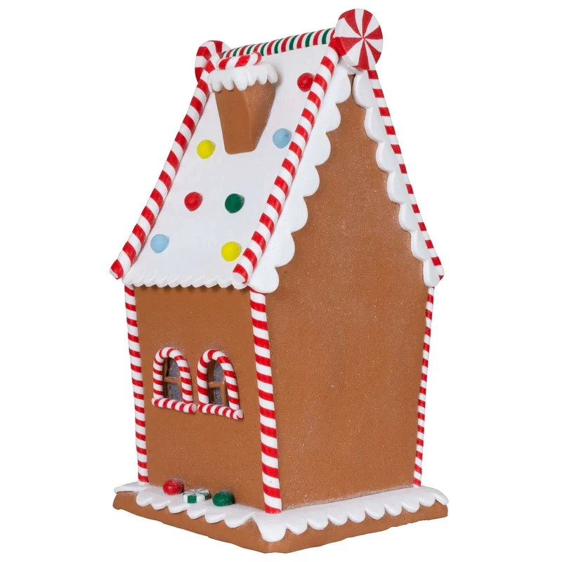 LED Lebkuchenhaus 29cm braun