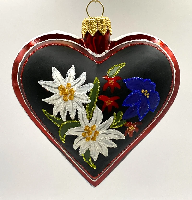 Herz mit Schweizer Alpenblumen