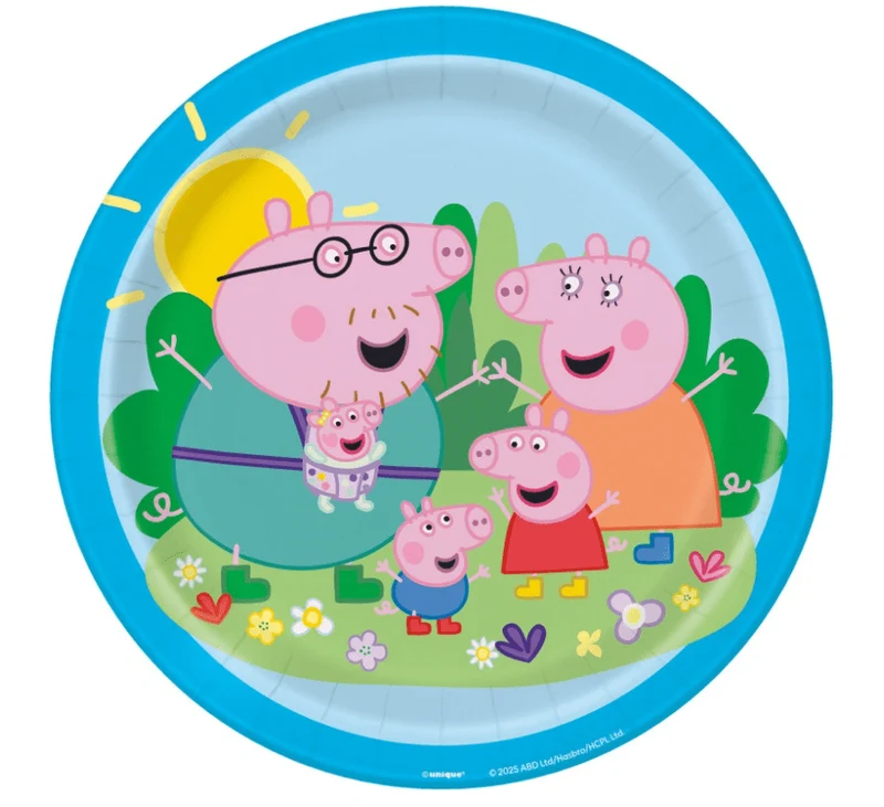 Peppa Pig Teller 23 cm, 8 Stück