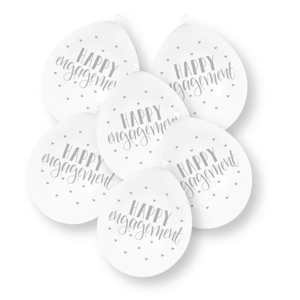Verlobungsballons „Happy Engagement“, 10 Stück