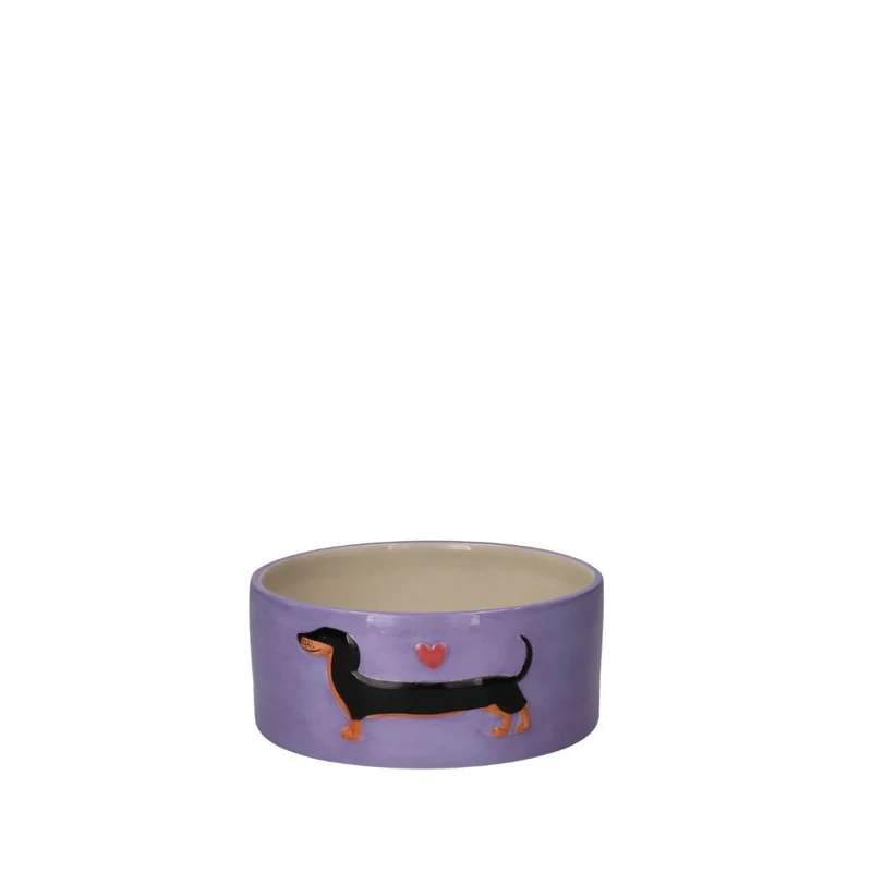 Love Pets, Futternapf, S, Motiv: Dackel, lila