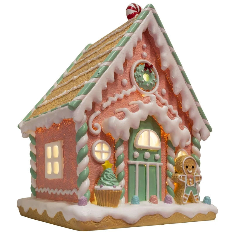 LED Lebkuchenhaus 25cm bunt