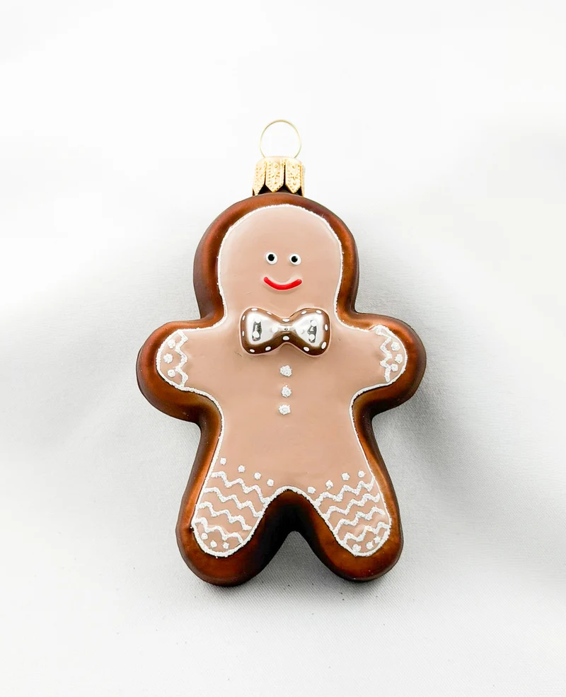 Weihnachtsguetzli Schokoladen-Lebkuchenmann Silber-Schleife