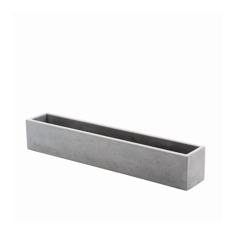 Beton Blumenkasten grau, länglich