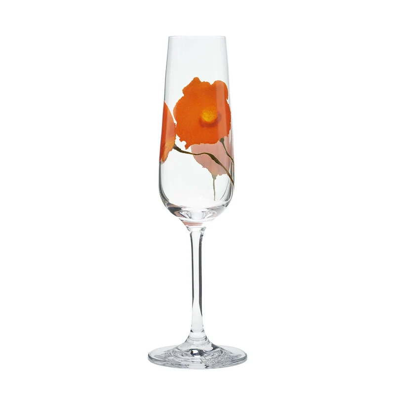 4-teiliges Sektgläser-Set "Sommerblumen"