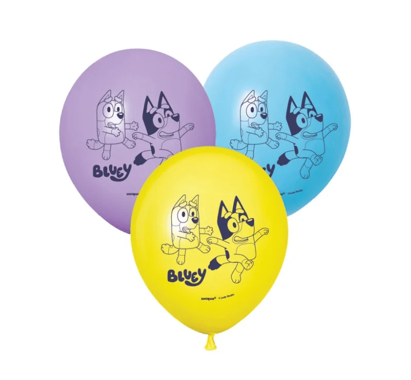 Bluey Latexballons 30 cm, 6 Stück