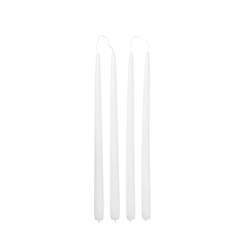 Broste Copenhagen Smooth Pure White 4er Kerzenset