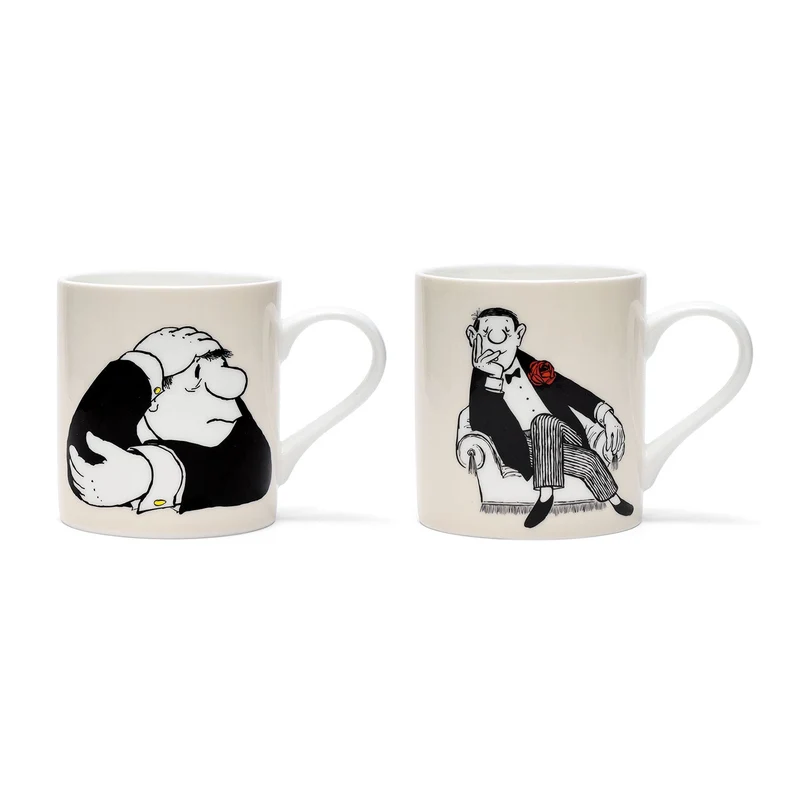 2 Becher "Der Denker und Herr im Sessel" im Set