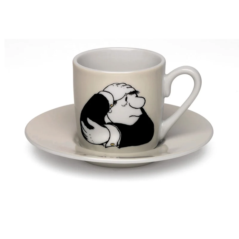 4 Espressostassen mit Künstlermotiven im Set