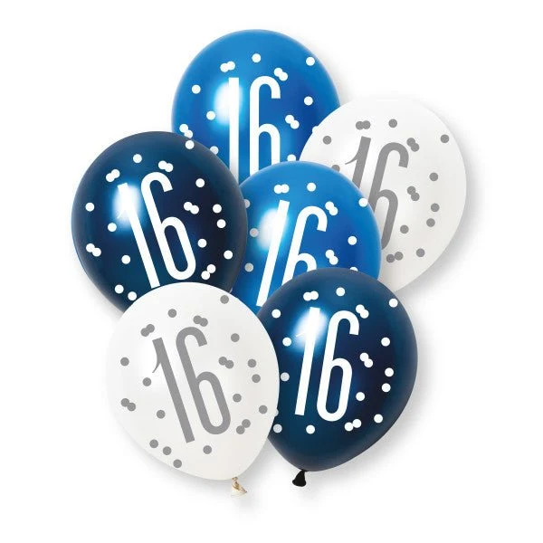 16 Jahre Ballons 30 cm 6 Stück