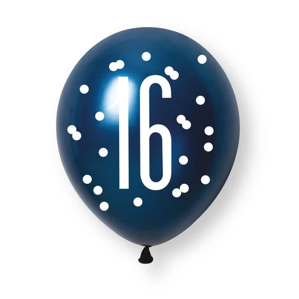 16 Jahre Ballons 30 cm 6 Stück