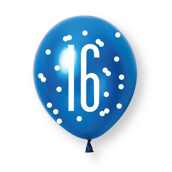 16 Jahre Ballons 30 cm 6 Stück