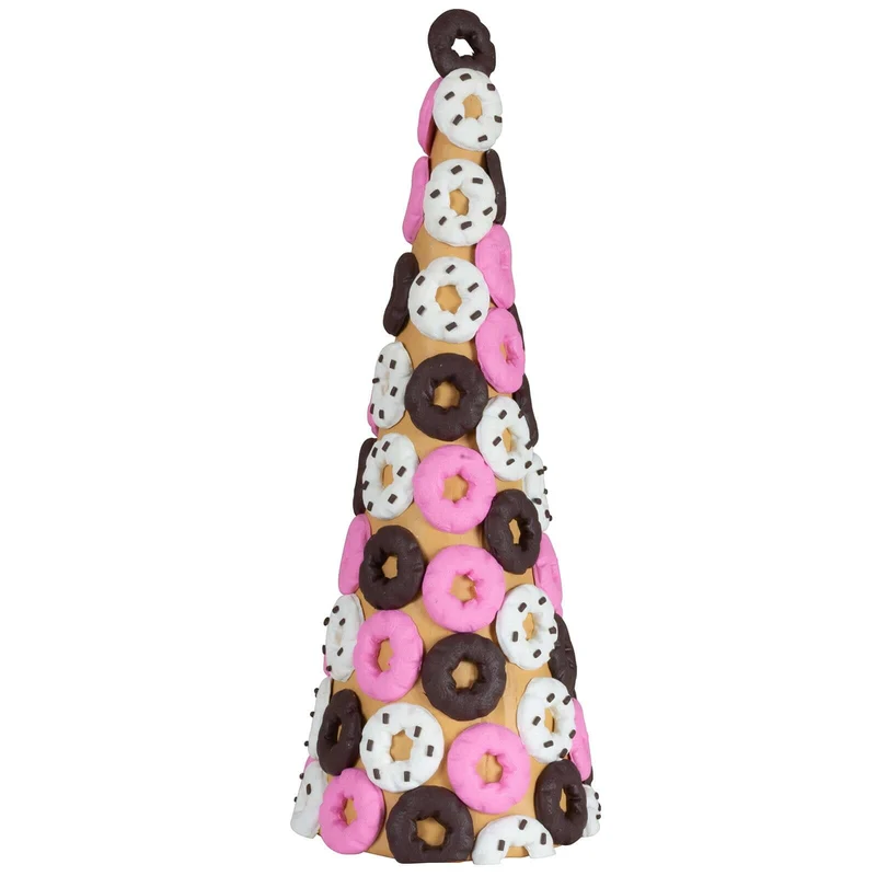 Lebkuchenbaum 31cm rosa-weiß-dunkelbraun