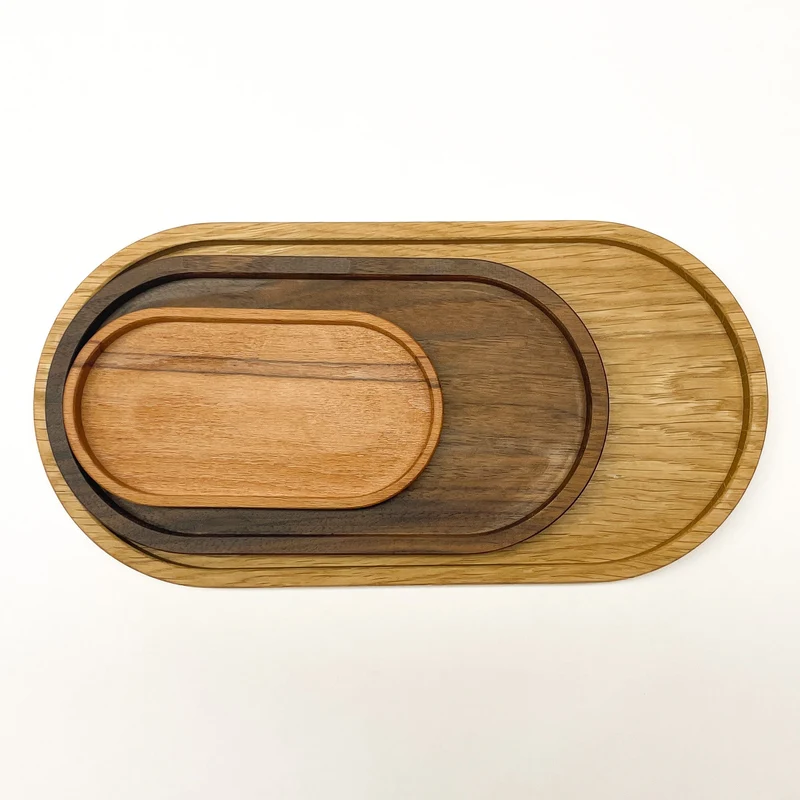 Deko Holztablett oval