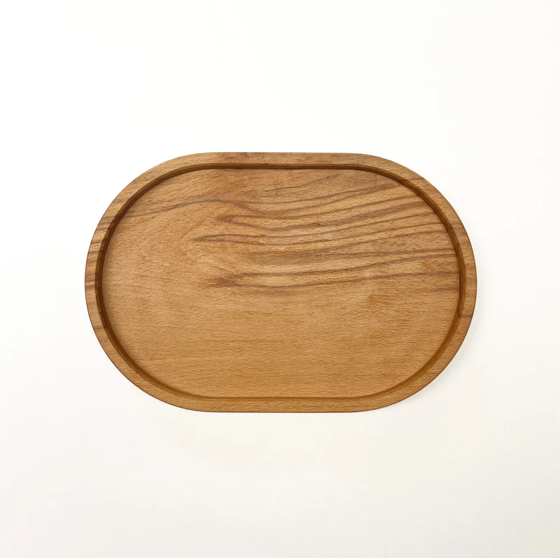 Deko Holztablett oval