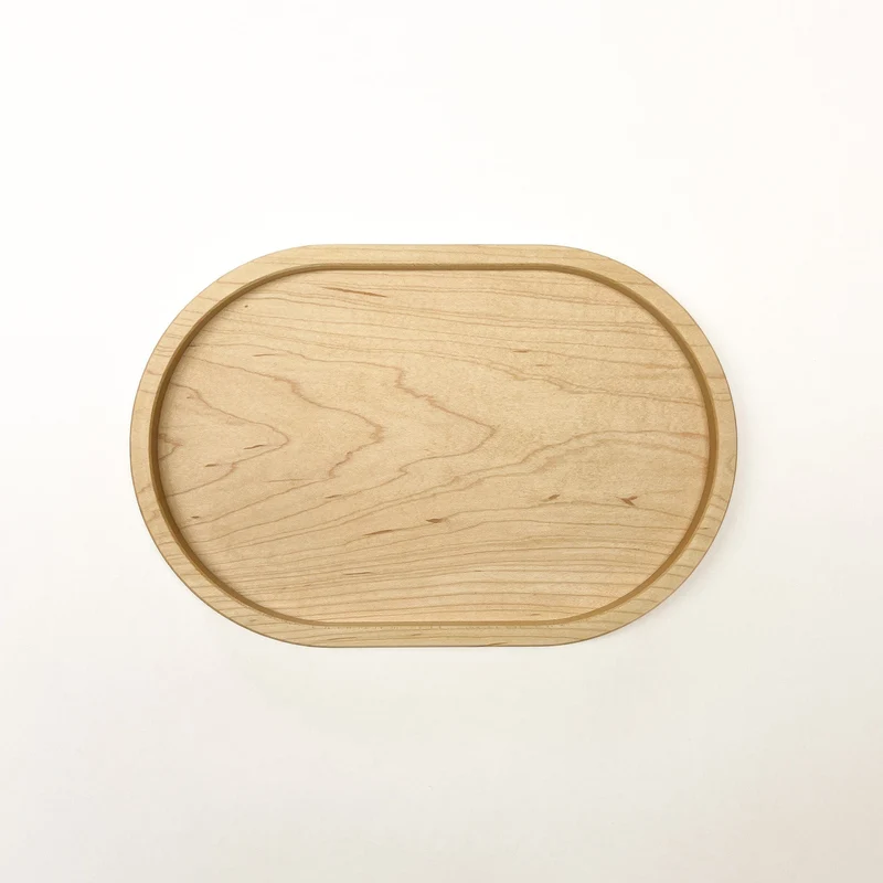 Deko Holztablett oval