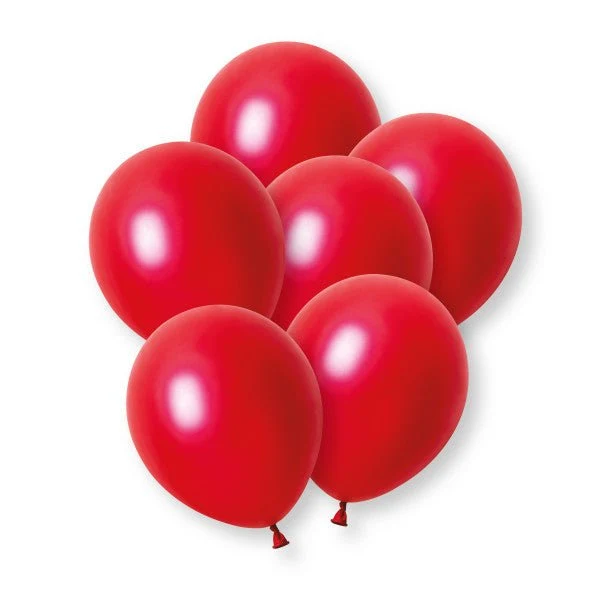 Rote Perlenballons, 30 cm, 8 Stück