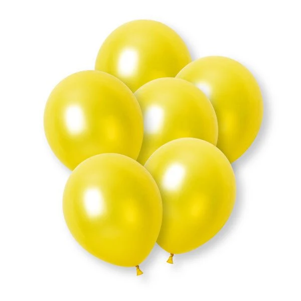 Gelbe Perlenballons, 30 cm, 8 Stück