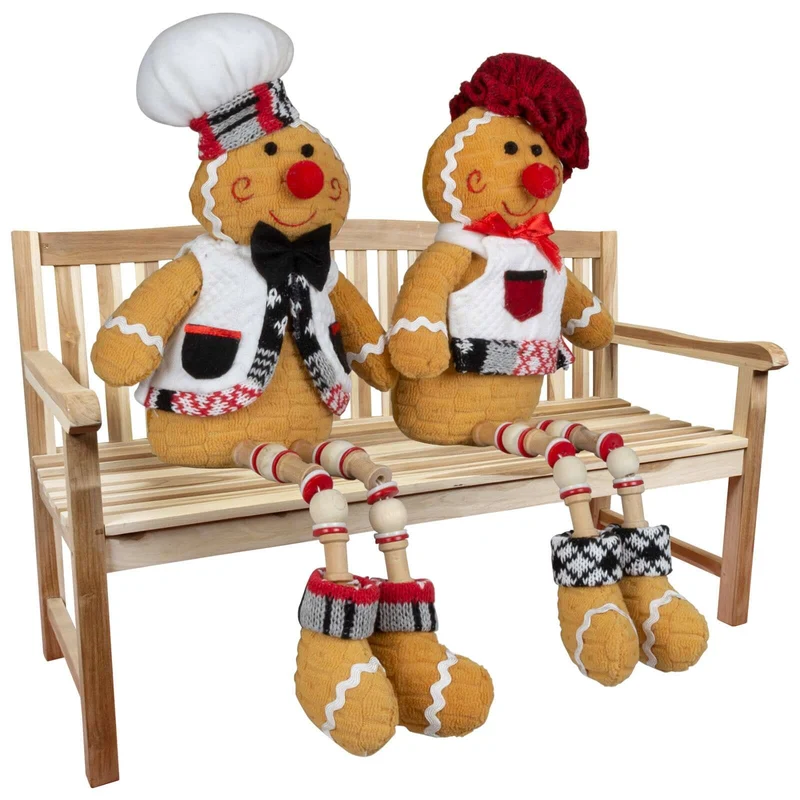Lebkuchenmann 18cm (36cm) Kantenhocker, Pärchen, 2 Stück