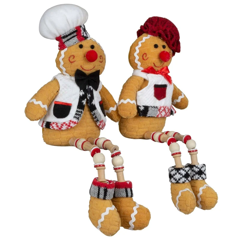 Lebkuchenmann 18cm (36cm) Kantenhocker, Pärchen, 2 Stück