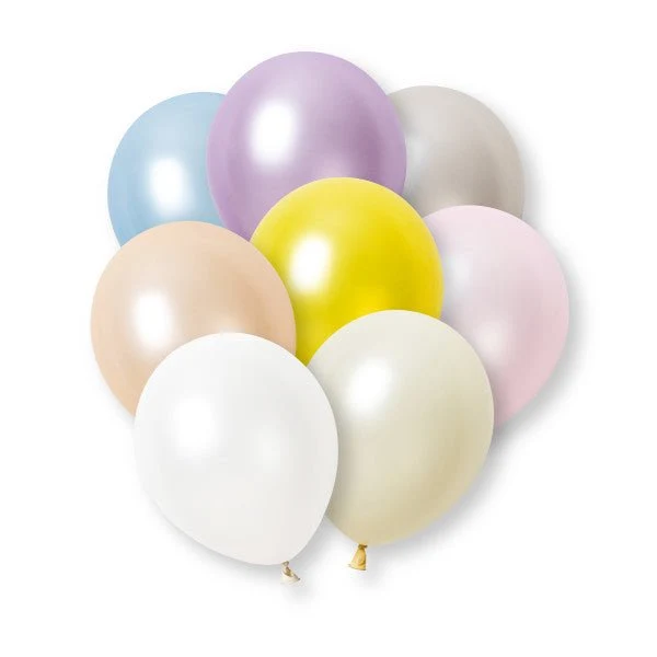 Pastellfarbene Perlenballons, 30 cm, 8 Stück