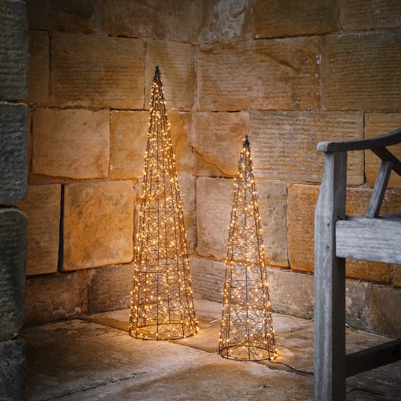80cm LED-Weihnachtsbaum aus Draht